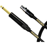 Mogami Gold BPSH TS-18 / GOLD-BPSH-TS-18R Belt Pack Cable for Shure Wireless Systems 1/4" TS Straight Plug / Right Angle TS Male Plug,18"