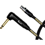 Mogami Gold BPSH TS-18 / GOLD-BPSH-TS-18R Belt Pack Cable for Shure Wireless Systems 1/4" TS Straight Plug / Right Angle TS Male Plug,18"