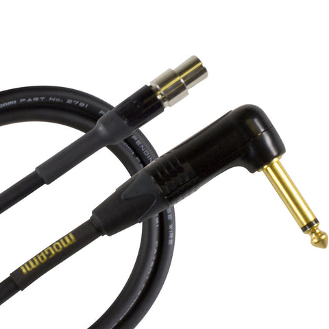 Mogami GOLD-BPSH-TS-24 / GOLD-BPSH-TS-24R Gold Belt-Pack Cable with TA4F Plug to 1/4" Straight / Right-Angled Connector for Shure Wireless System (24")