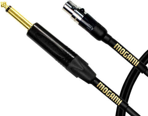 Mogami GOLD-BPSH-TS-30 / GOLD-BPSH-TS-30R Gold Belt-Pack Cable with TA4F Plug to 1/4" Straight / Right-Angled Connector for Shure Wireless System (30")