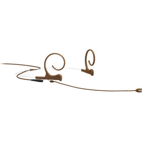 DPA 4188-DC-F-C34-LH, d:fine™ CORE 4188 Slim Directional Flex Headset Mic, 120 mm Boom, Brown, Mini-Jack, Headset Over-ear Microphone for Live Production and Churches