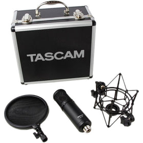 Tascam TM-280 Flight case, Pop filter, shockmount and condenser