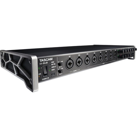 Tascam US-20x20, 20X20 CHANNEL AUDIO INTERFACE, 20-in/20-out USB 3.0  Interface with Mic Pre and Digital Mixer Modes